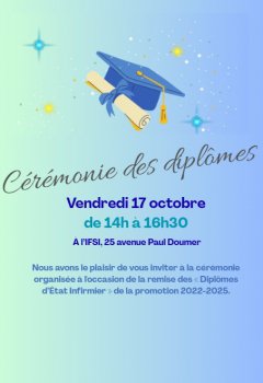 Cérémonie des diplômes
